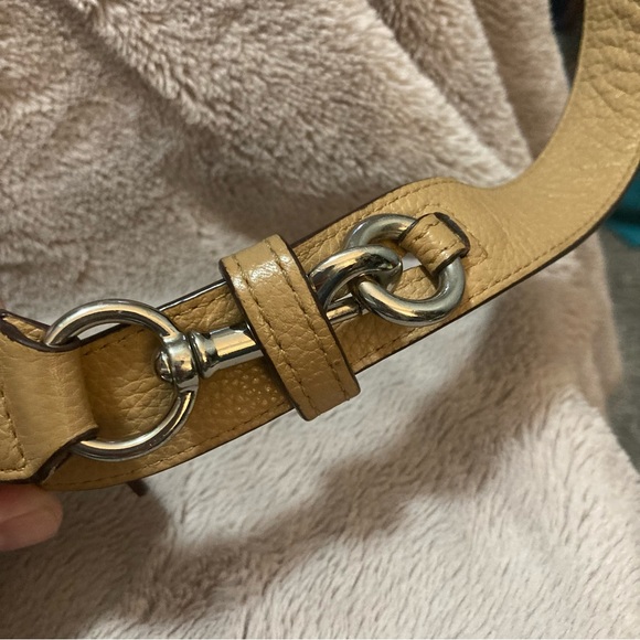 Coach Tan Pebble Leather Buckle Shoulder Bag - Picture 12 of 12